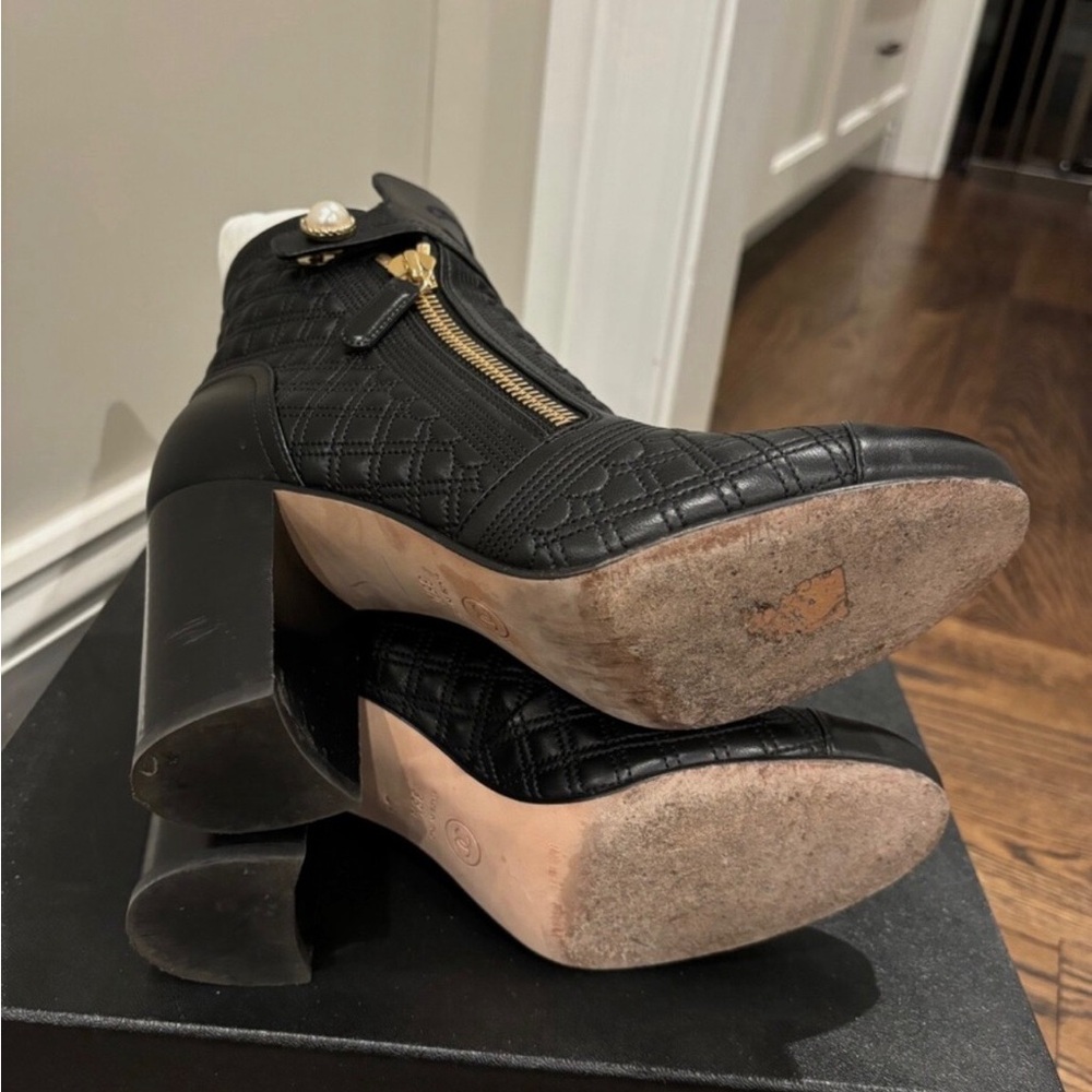 Chanel Lambskin Quilted Ankle Boots - Picture 4 of 6